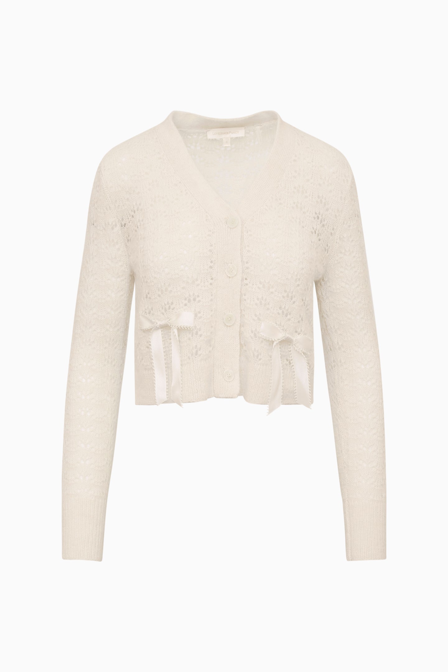 Lilly Alpaca-Blend Bow Cardigan