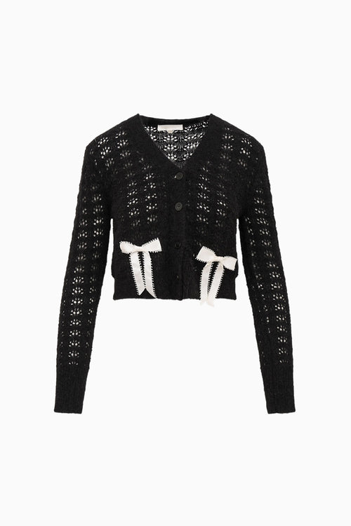 Lilly Alpaca-Blend Bow Cardigan