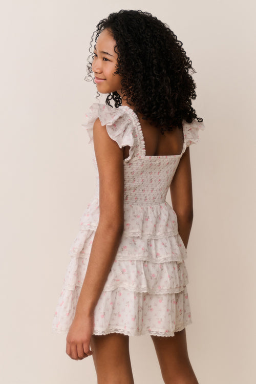Tween Linoette Floral Cotton Dress
