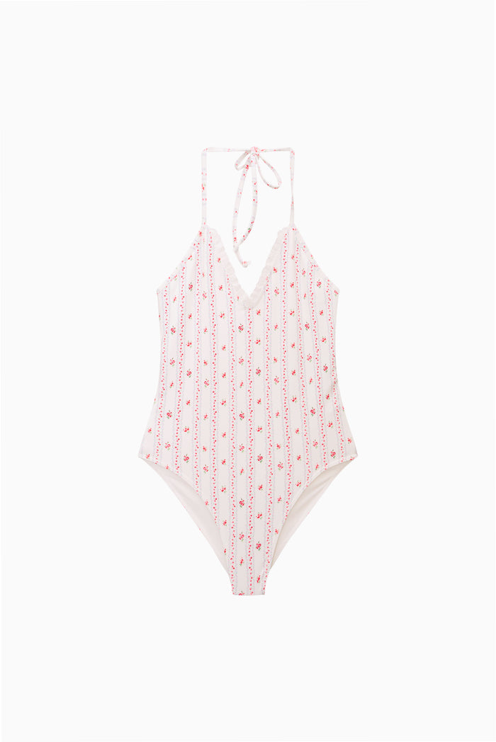 Little Girls Cherry Stripe Liorra Swimsuit