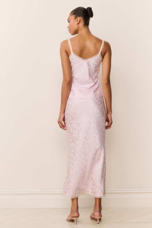 Kalo Silk-Blend Bow Jacquard Maxi Skirt