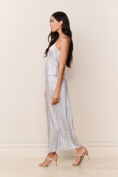 Lirena Silk-Blend Floral Top