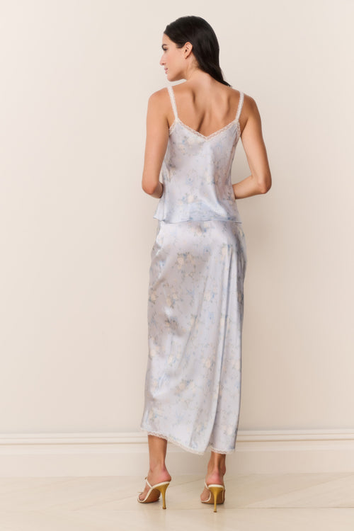 Kalo Silk-Blend Floral Maxi Skirt