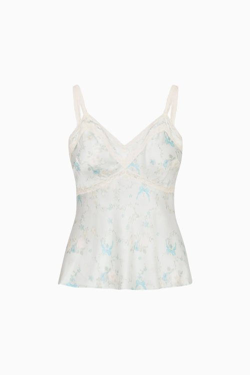 Lirena Silk-Blend Floral Top