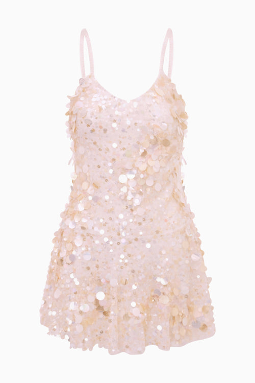 Liria Vanilla Blush Sequin Mini Dress