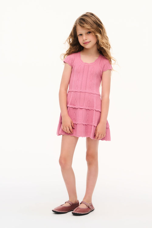 Little Girls Stretch Pointelle Reigh Dress