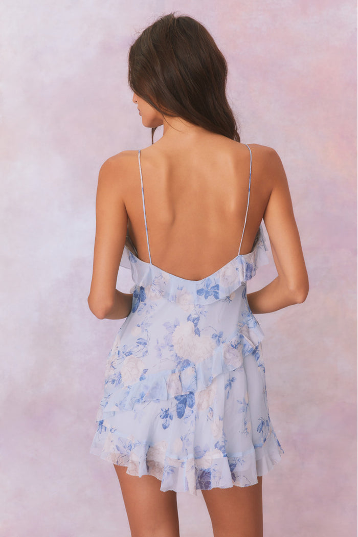 Lychnis Silk Printed Mini Dress main image 1