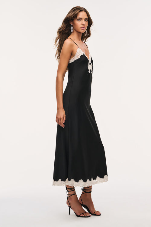 Lomira Lace Bow Maxi Dress