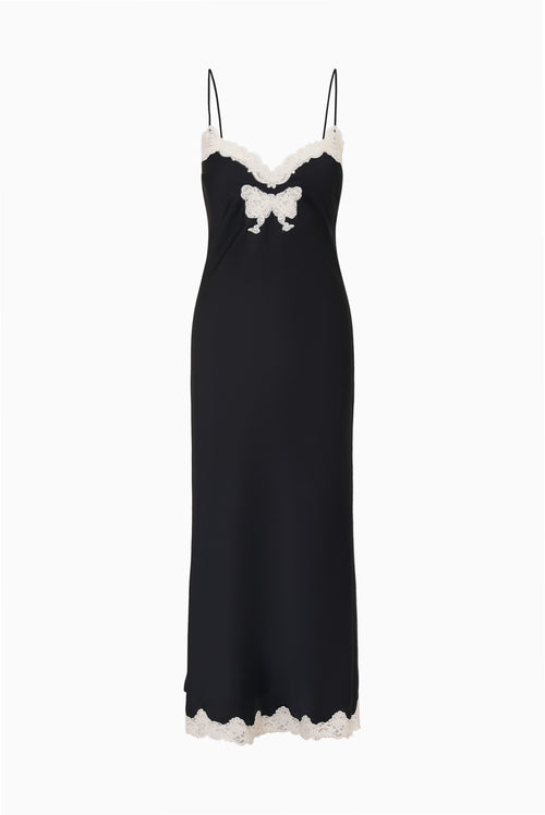 Lomira Lace Bow Maxi Dress