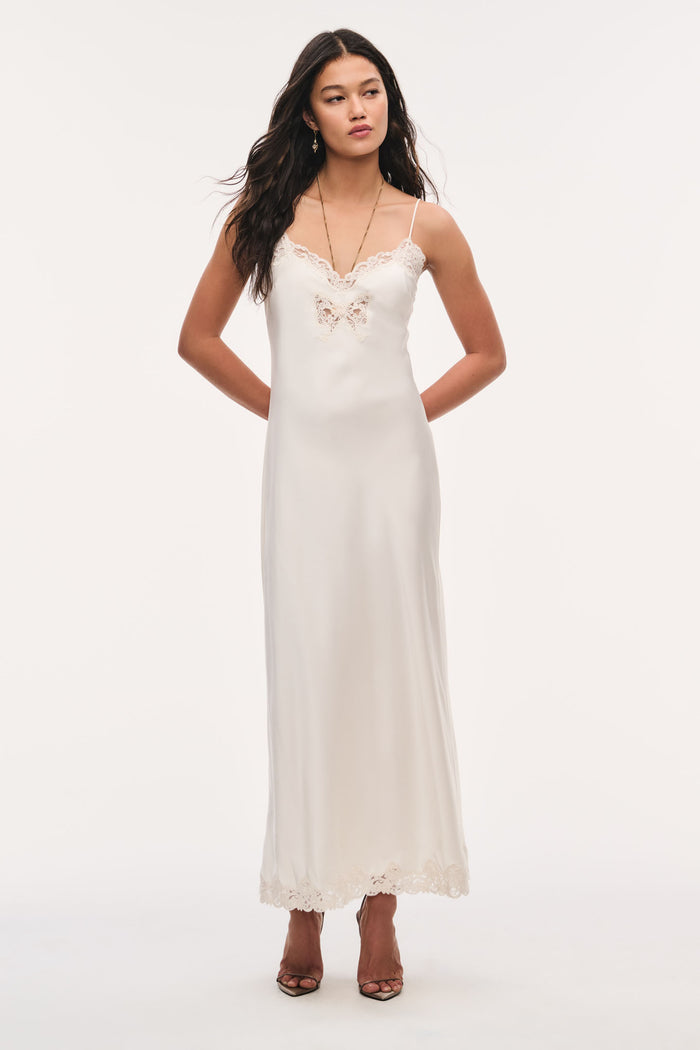 Lomira Lace Bow Maxi Dress
