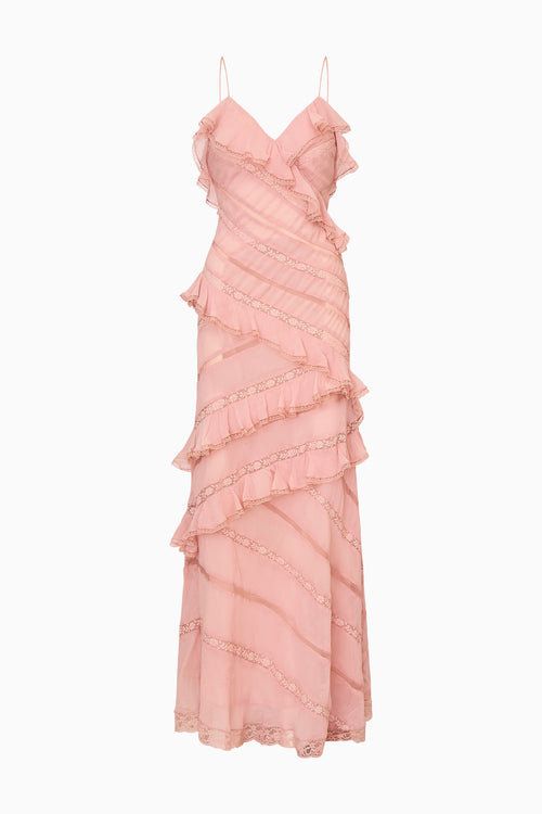 Louie Chiffon Ruffle Maxi Dress