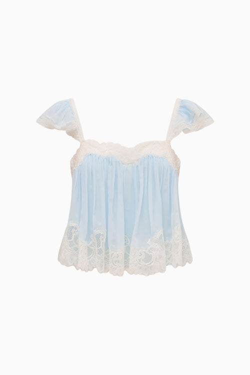 Lova Silk Chiffon Lace Top