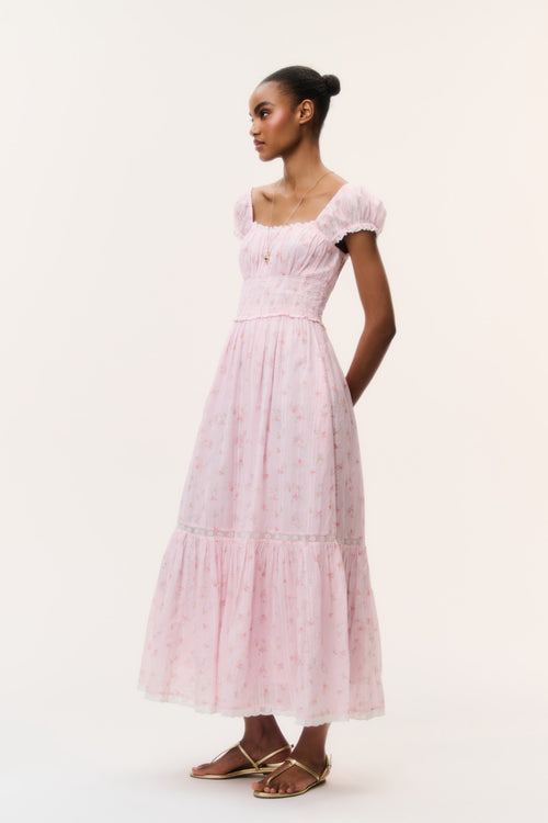Lyssara Floral Cotton Maxi Dress