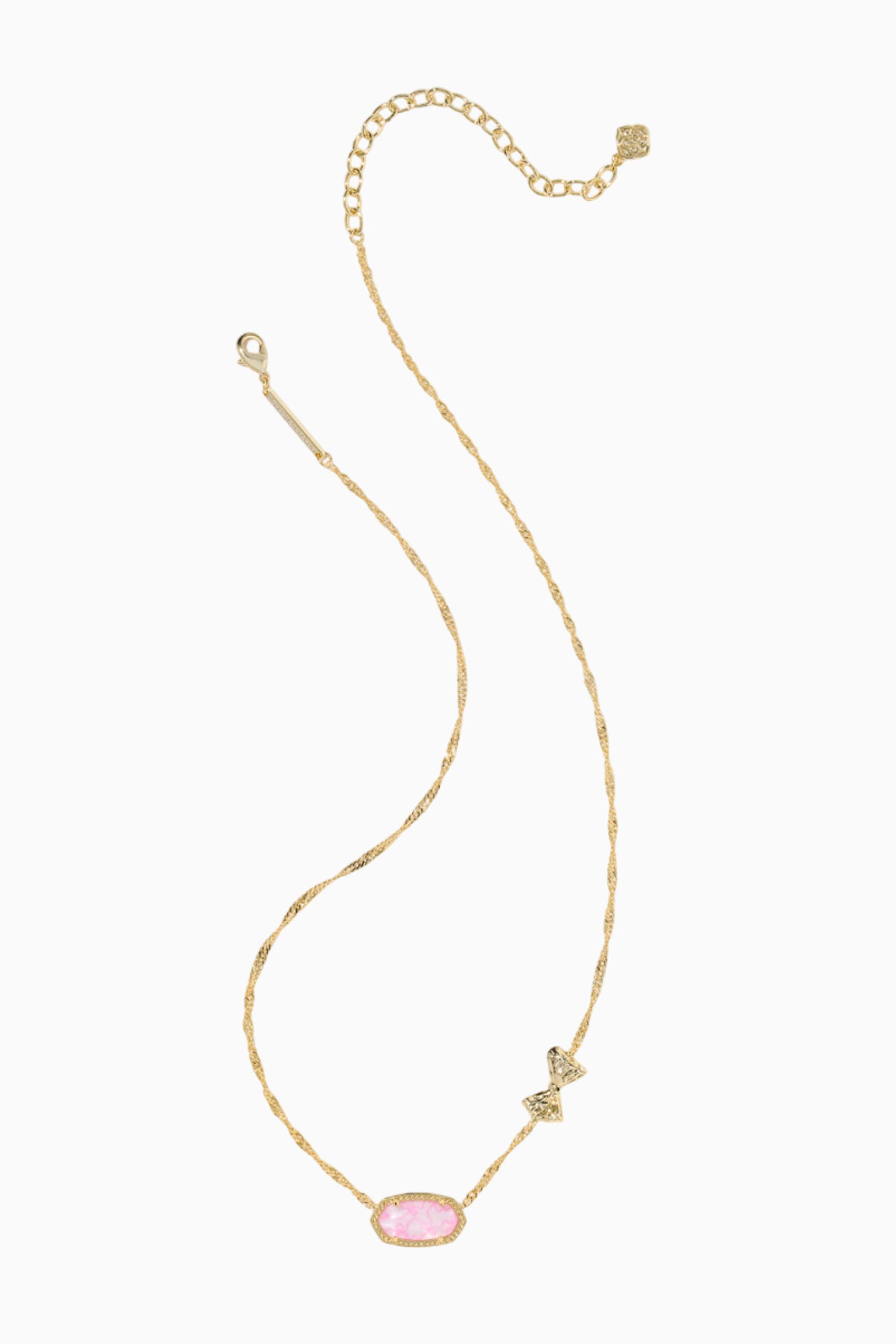 Kendra Scott x LoveShackFancy Luna Rosa Bow Elisa Necklace