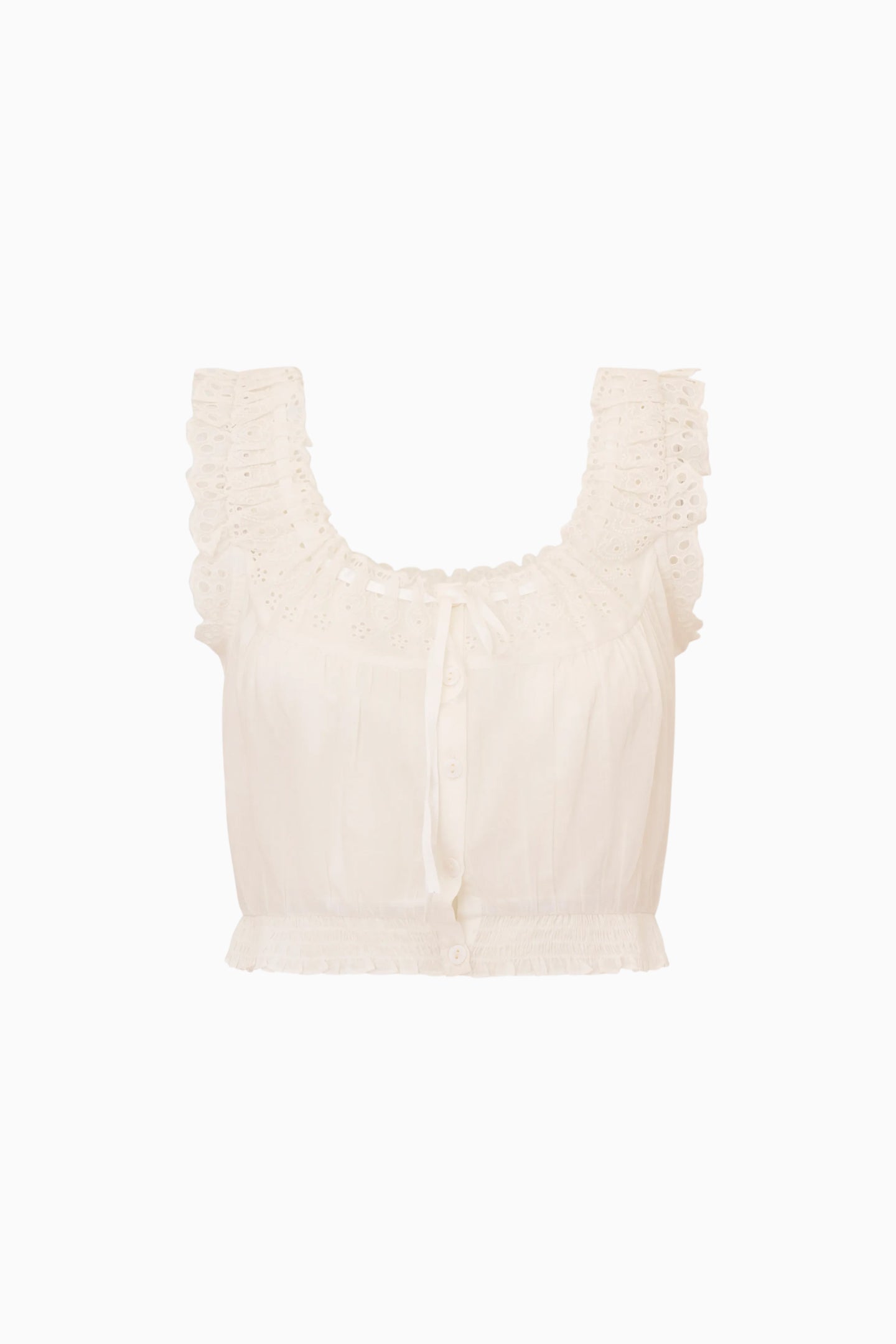Lupo Heart Eyelet Crop Top