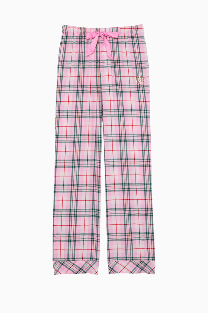 PINK x LoveShackFancy Pink Lurex Stripe Flannel PJ Pant