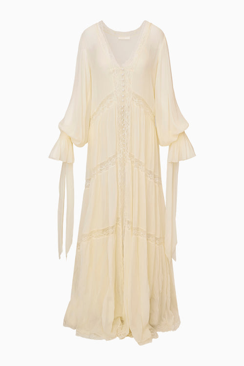 Lyvienne Chiffon Lace Maxi Dress