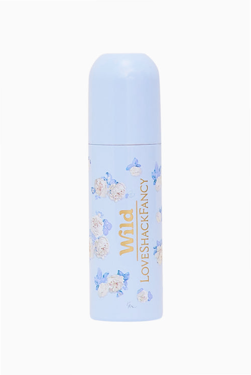 LoveShackFancy x Wild Everblooming Rosettes Lip Starter Whisper Blue/Hibiscus & Coconut Lip Balm