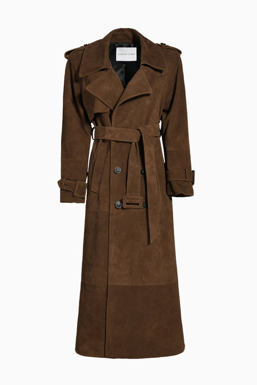Susanna Chow Madison Suede Trench