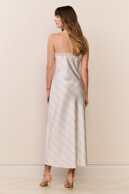 Manuela Floral Stripe Maxi Dress