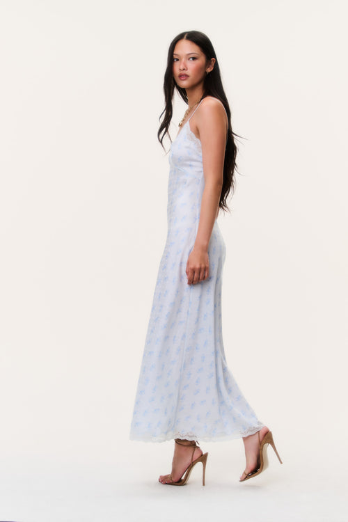 Manuela Silk-Blend Maxi Slip Dress