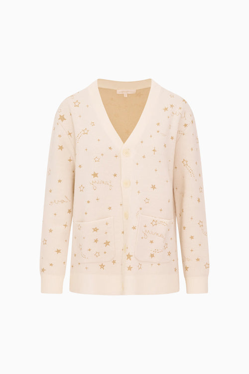 Mar Wool Celestial Jacquard Cardigan