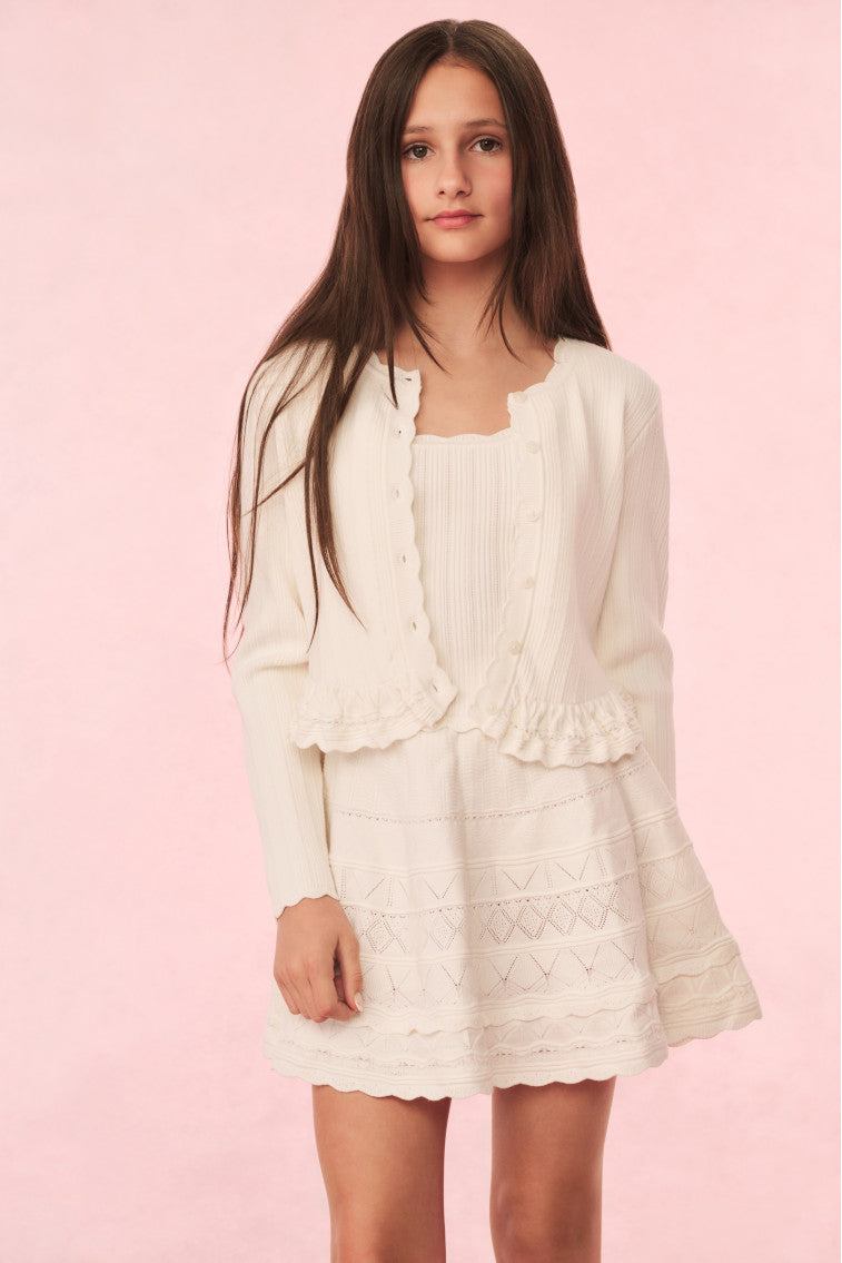 Mari Knit Peplum Cardigan