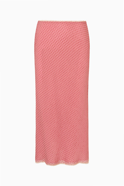 Mariem Silk Swiss Dot Skirt