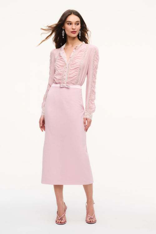 Marilana Wool-Blend Midi Pencil Skirt