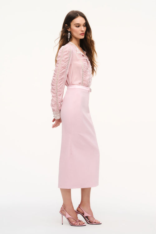 Marilana Wool-Blend Midi Pencil Skirt