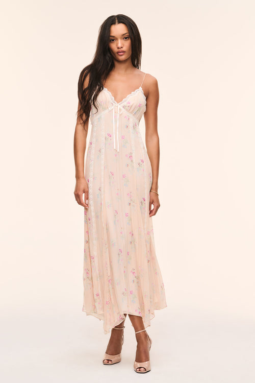 Thalienne Lace-Trimmed Silk Dress