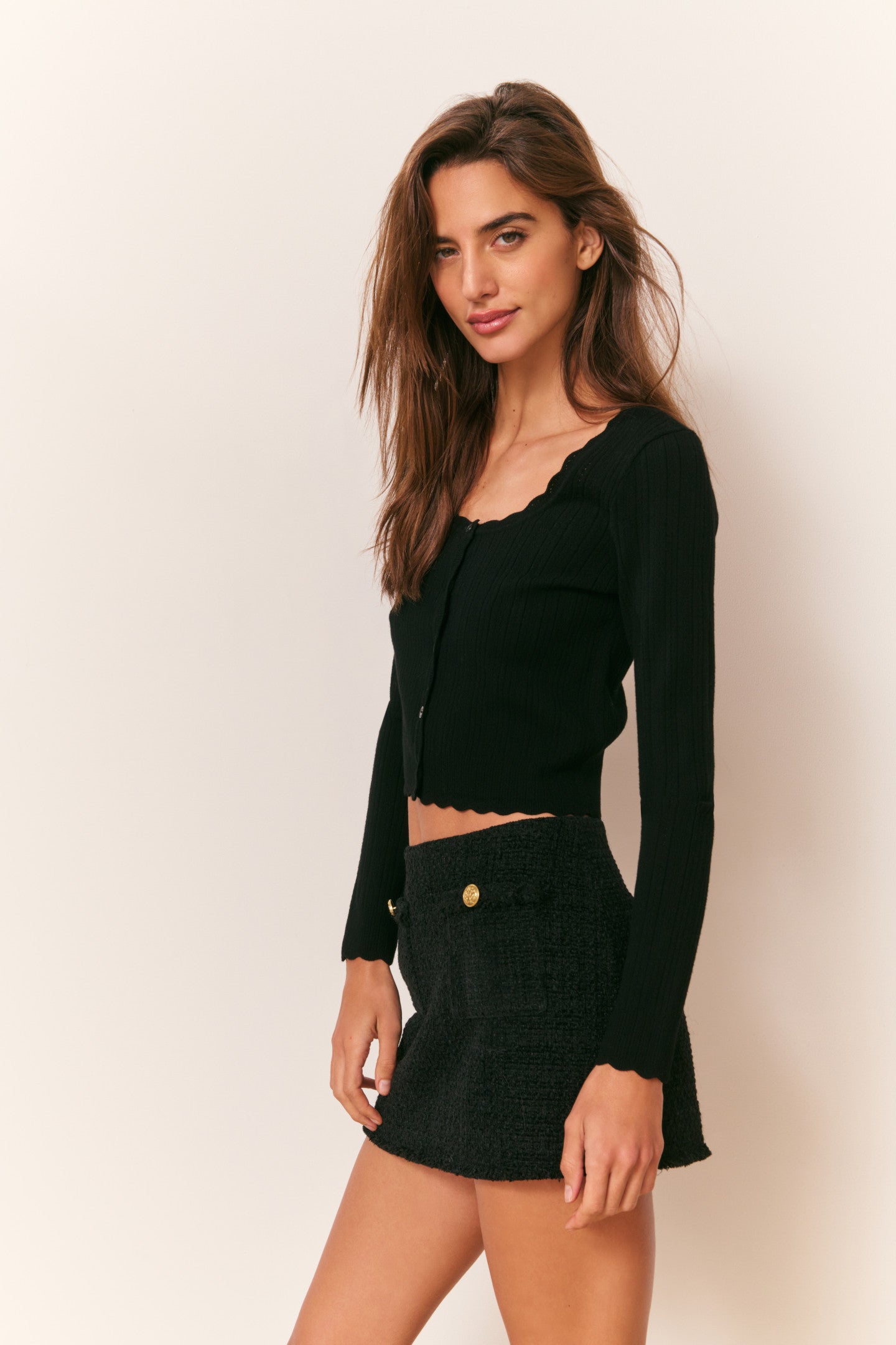 Martti Stretch Pointelle Cardigan