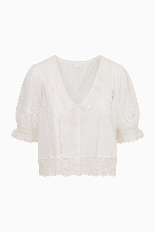 Maurelle Cotton Lace Blouse