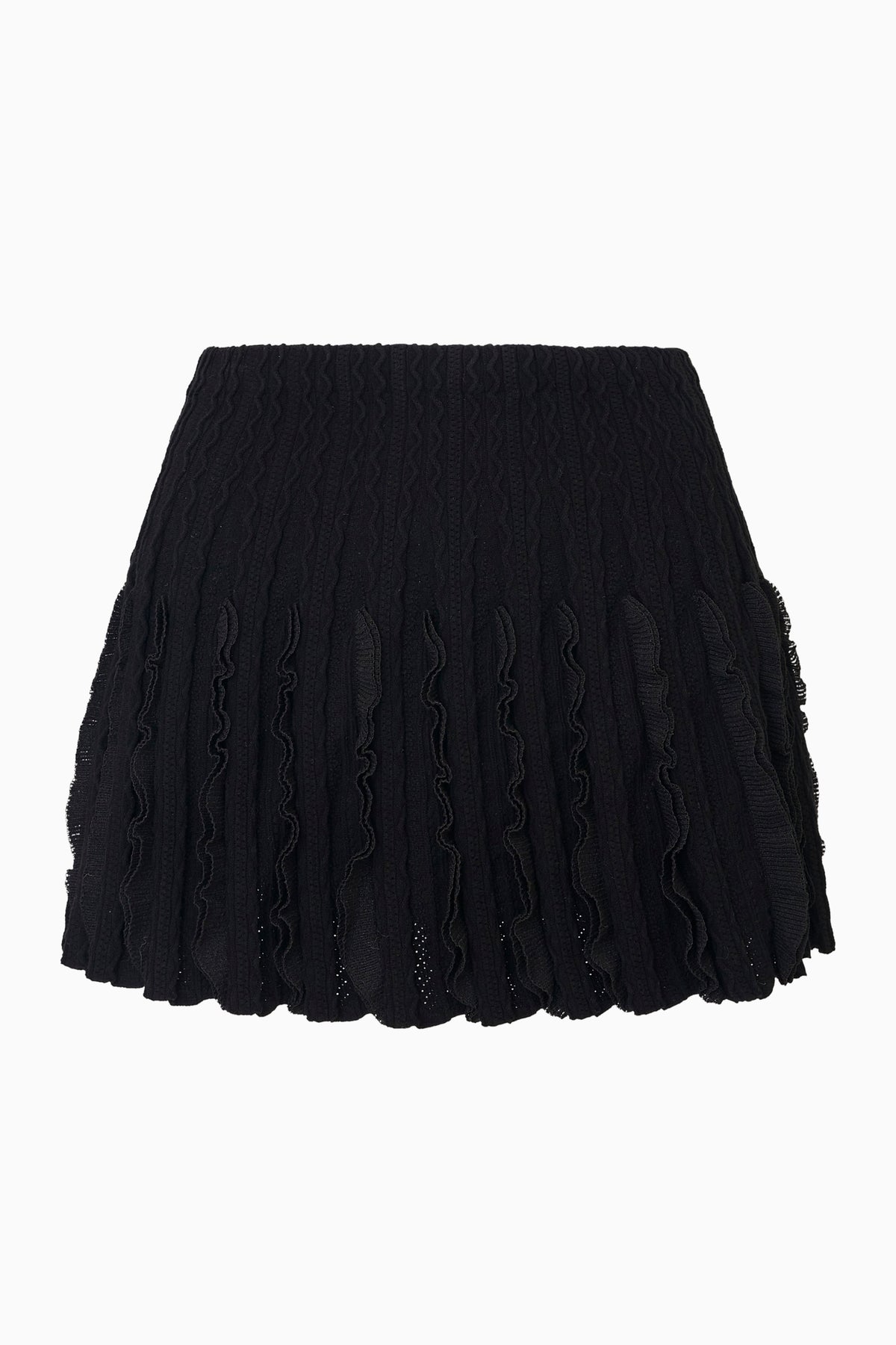 Maydeline Ruffle Pointelle Mini Skirt