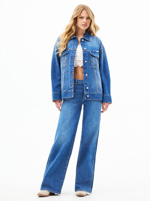 Wrangler x LoveShackFancy Oversized Denim Jacket