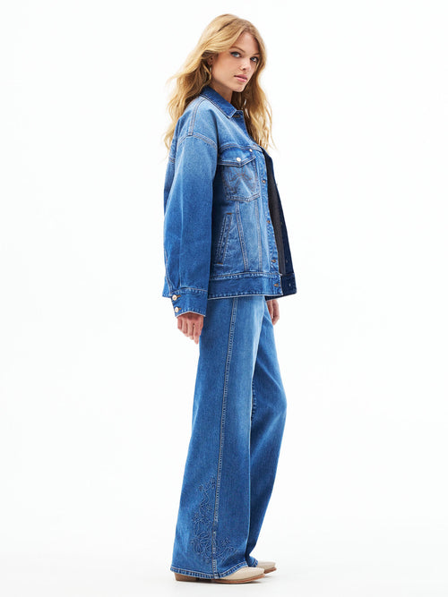Wrangler x LoveShackFancy Oversized Denim Jacket