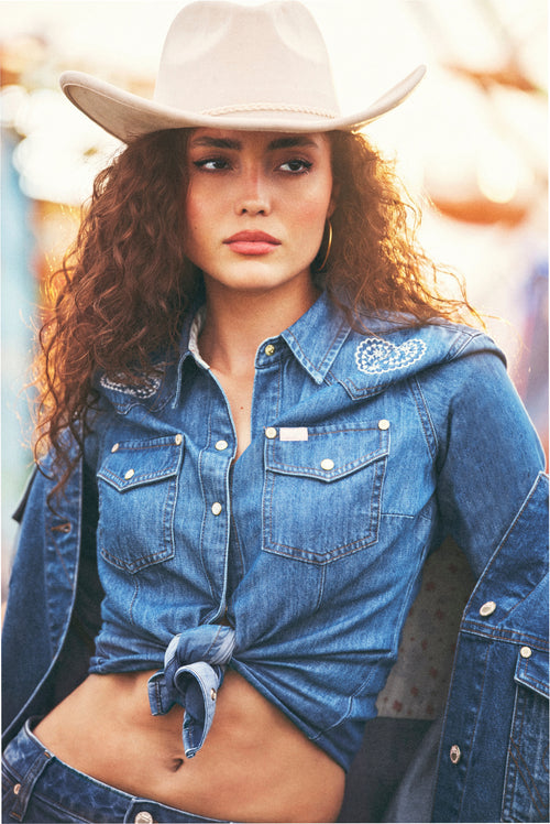Wrangler x LoveShackFancy Western Snap Shirt