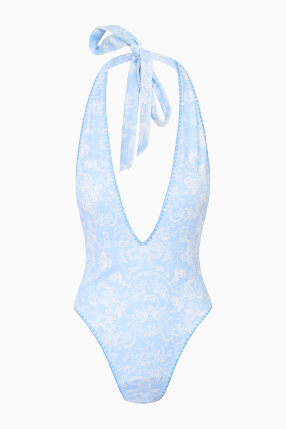 Meegan Floral Bow Print One-Piece Swimsuit