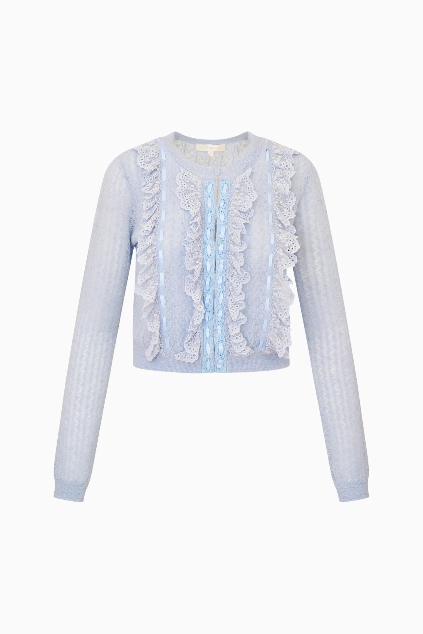Melisse Eyelet Ruffle Cardigan