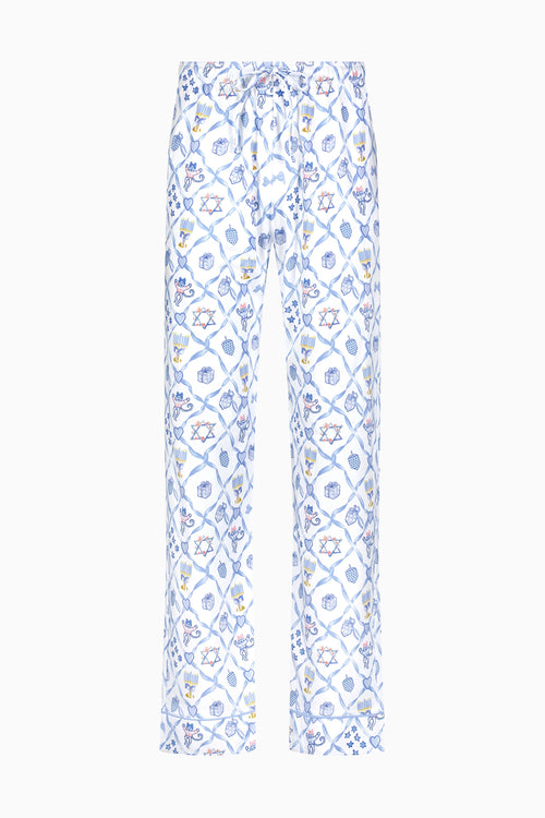 LoveShackFancy x Roller Rabbit Mens Starry Nights Lattice Long Sleeve Pajamas