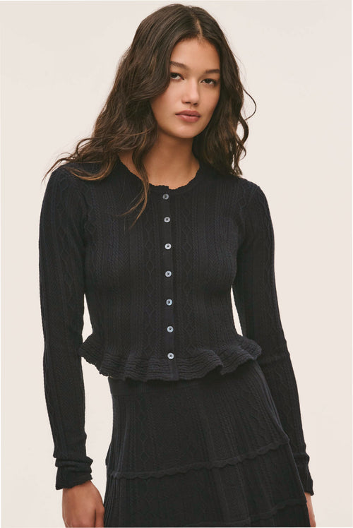 Orly Stretch Pointelle Cardigan