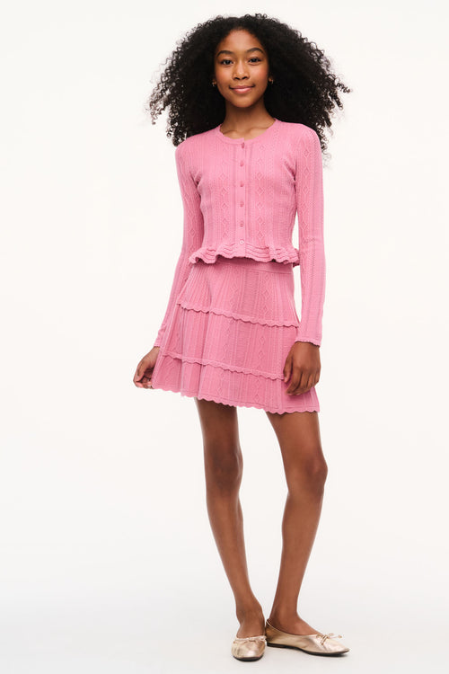 Tween Stretch Pointelle Gemira Skirt