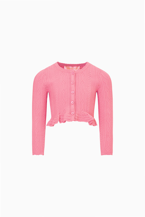 Little Girls Stretch Pointelle Orly Cardigan