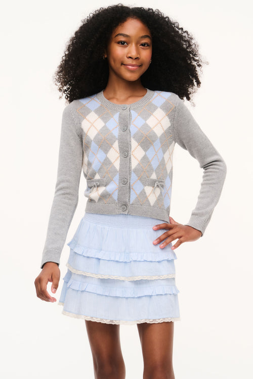 Tween Blue Cotton Billie Skirt