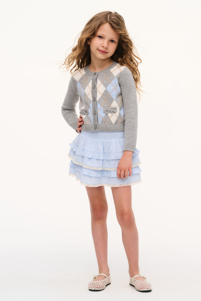 Little Girls Blue Cotton Billie Skirt