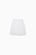 White lace skirt on a white background