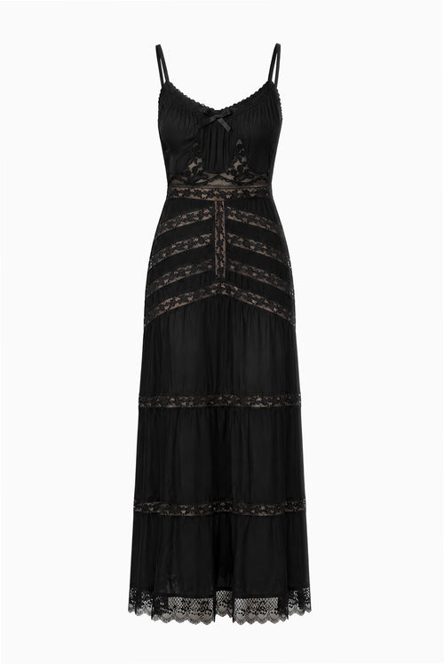 Mirabeline Silk Lace Maxi Dress