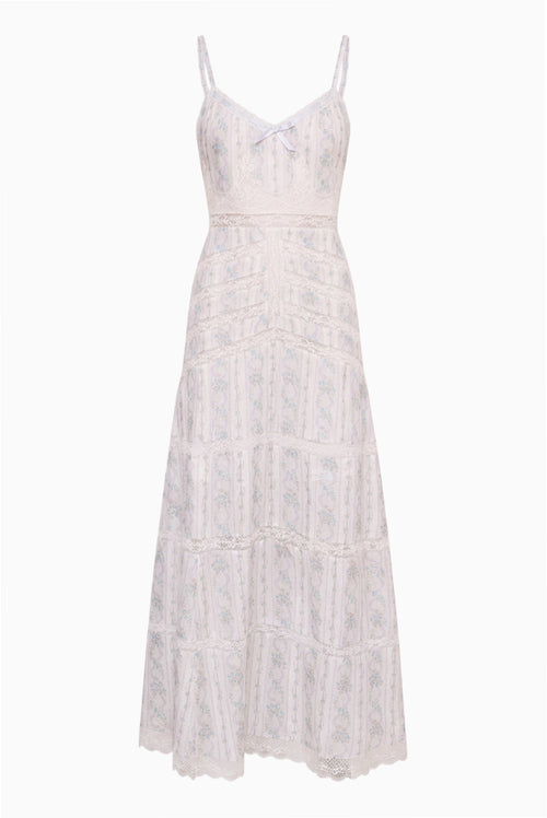 Mirabeline Silk Lace-Trimmed Maxi Dress