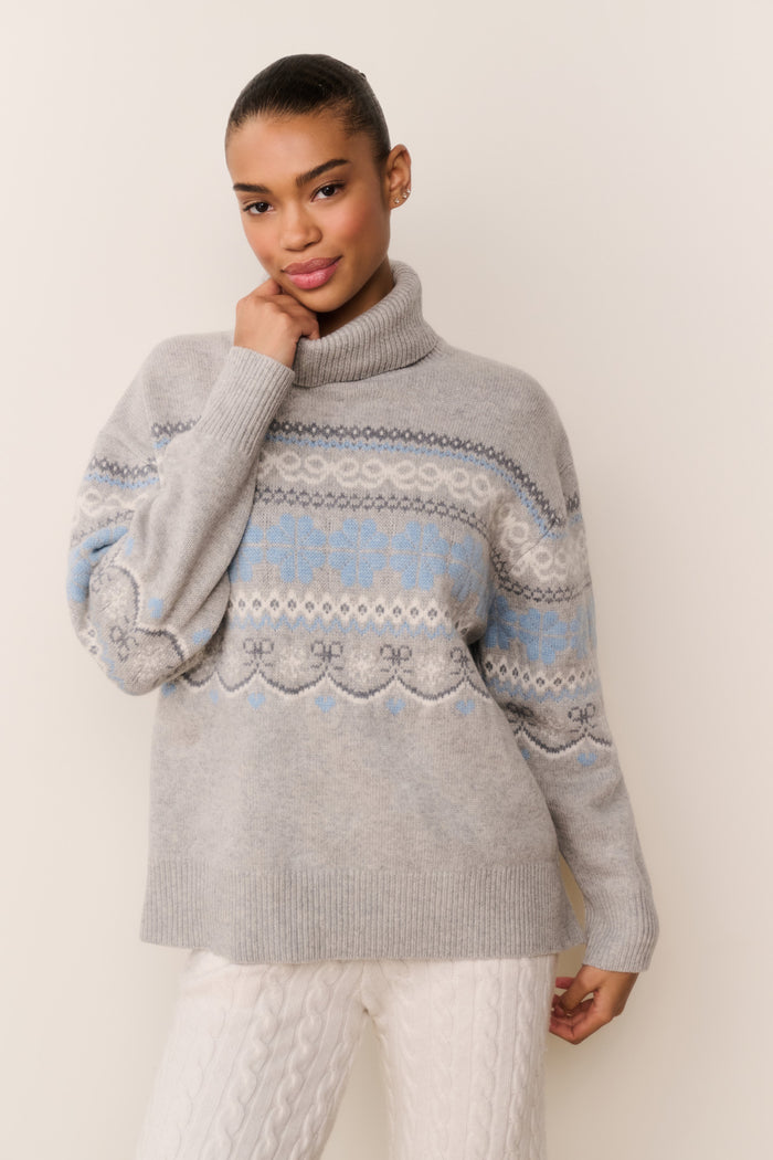 Mirin Wool Fairisle Turtleneck