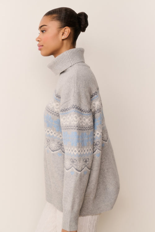 Mirin Wool Fairisle Turtleneck